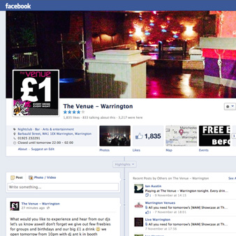 The Venue Warrington Facebook